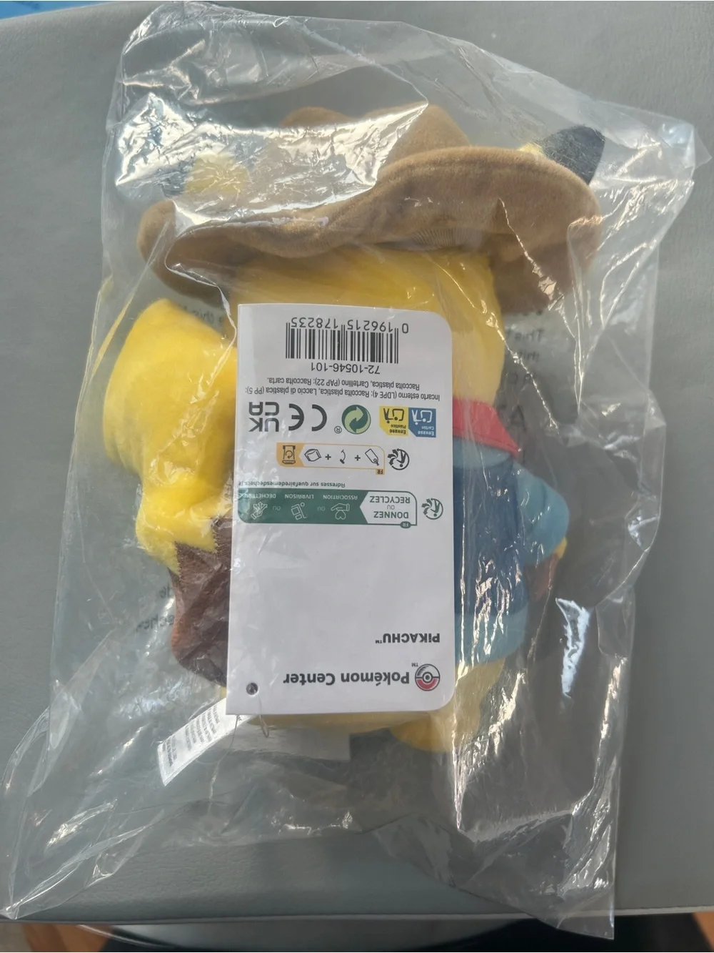 *RARE* Excavator Pikachu Pokemon Fossil Museum Stuffed Pokemon Center Plush